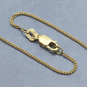 14K Gold Filled Delicate Curb Chain 18 Inch
