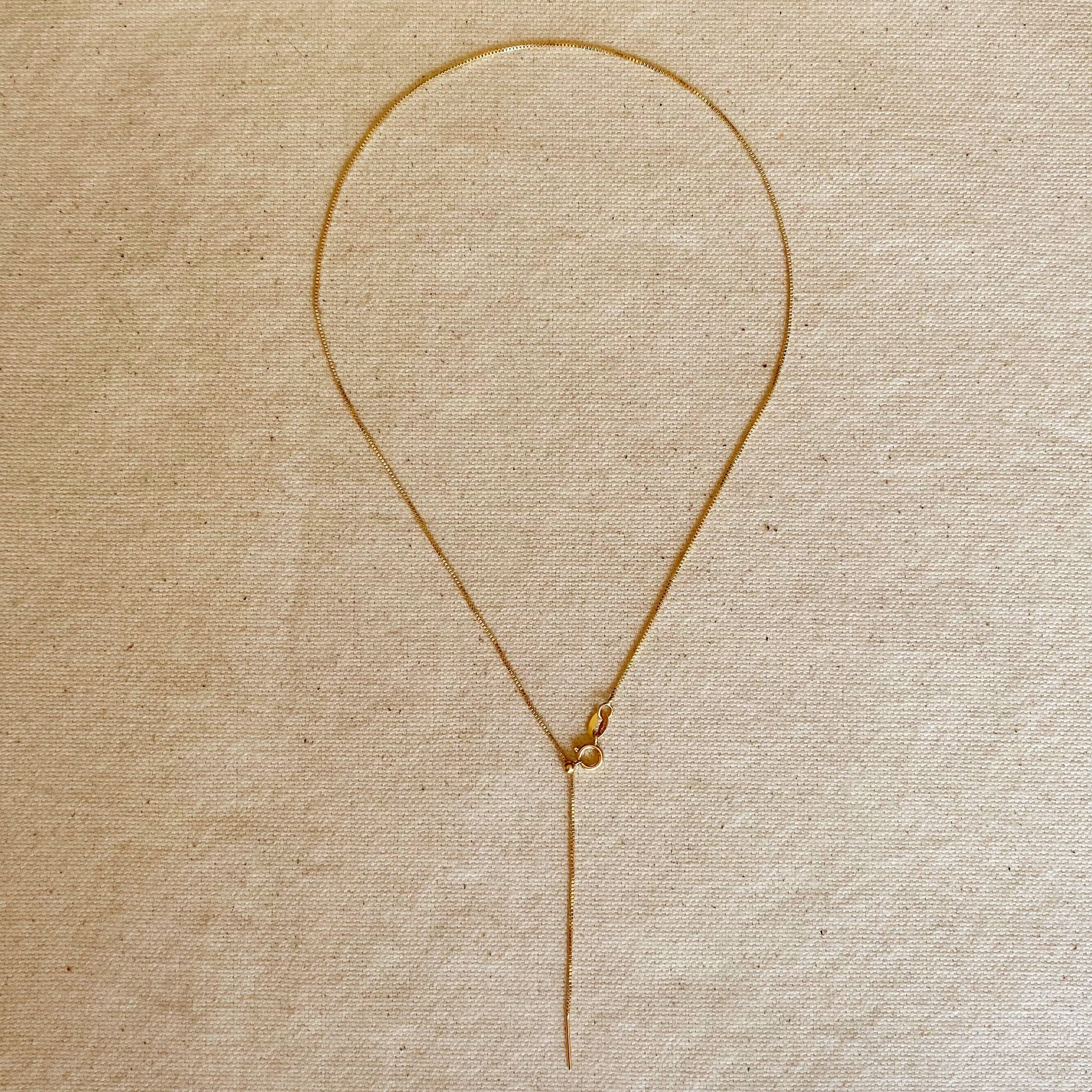 18k Gold Filled Adjustable Sizing Necklace