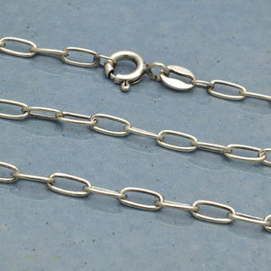 Sterling Silver Mini Paperclip Chain Necklace