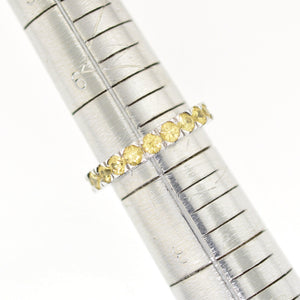 14k White Gold 1ct Citrine Ring Size 6.75 Band