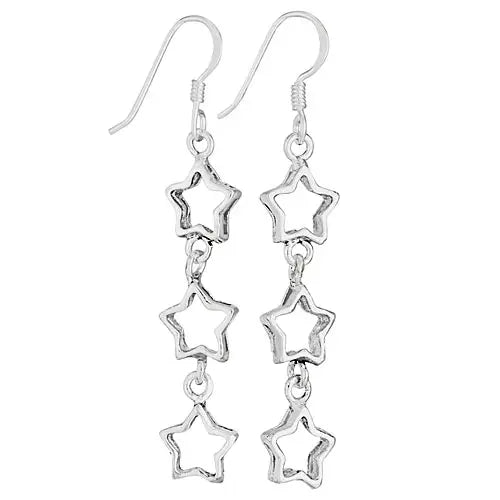 Three Sisters Constellation Earrings in Sterling Silver by Tiger Mountain Jewelry