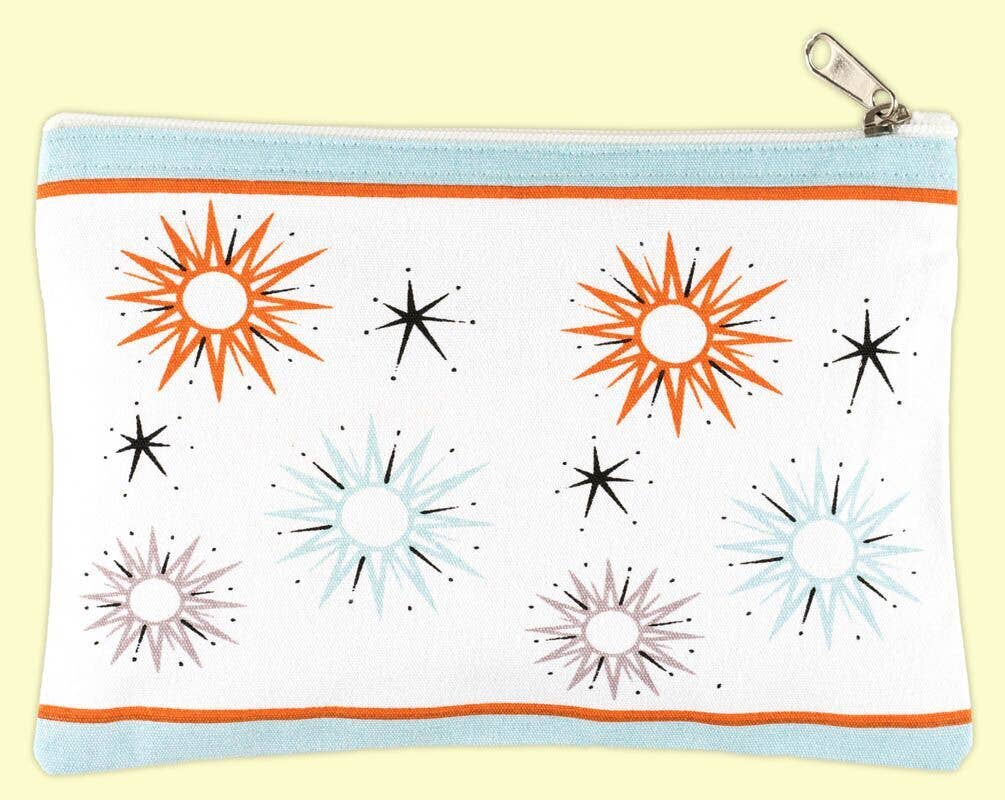 Starburst Retro Zippered Canvas Case