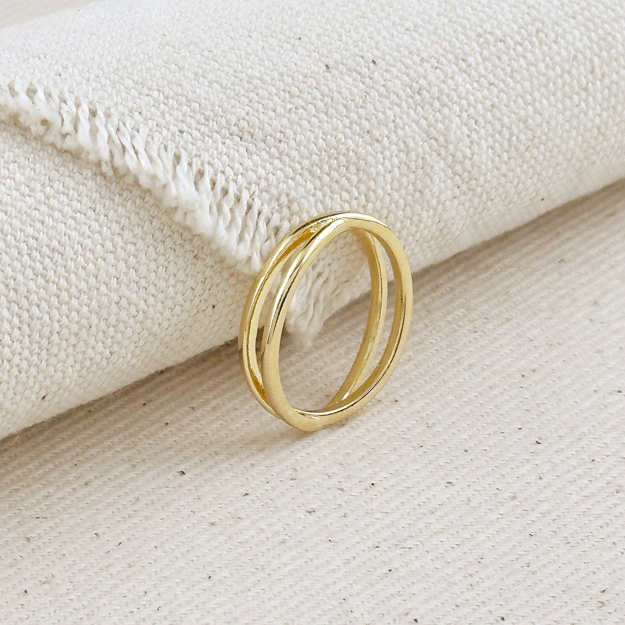 X Ring: Size 6.5 in 18k Gold Filled