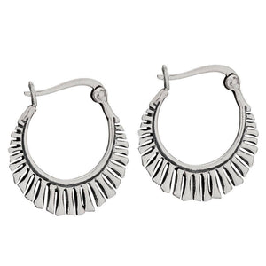 Cozumel Sterling Silver Hoop Earrings in Sterling Silver by Tiger Mountain Jewelry