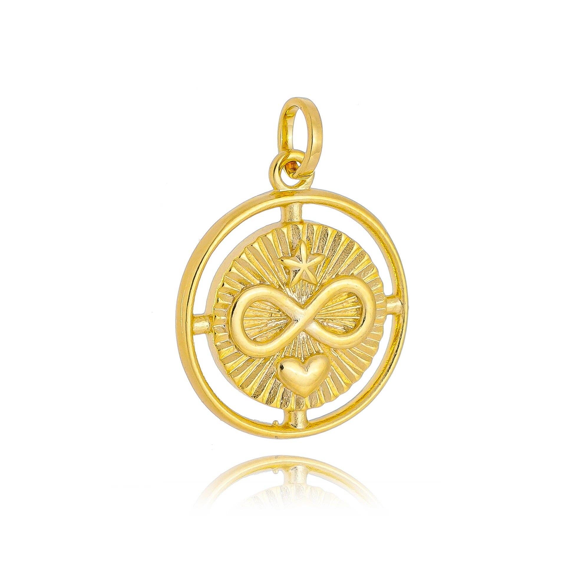 Heart Star Infinity Love Charm in 18k Gold Filled - 1010809