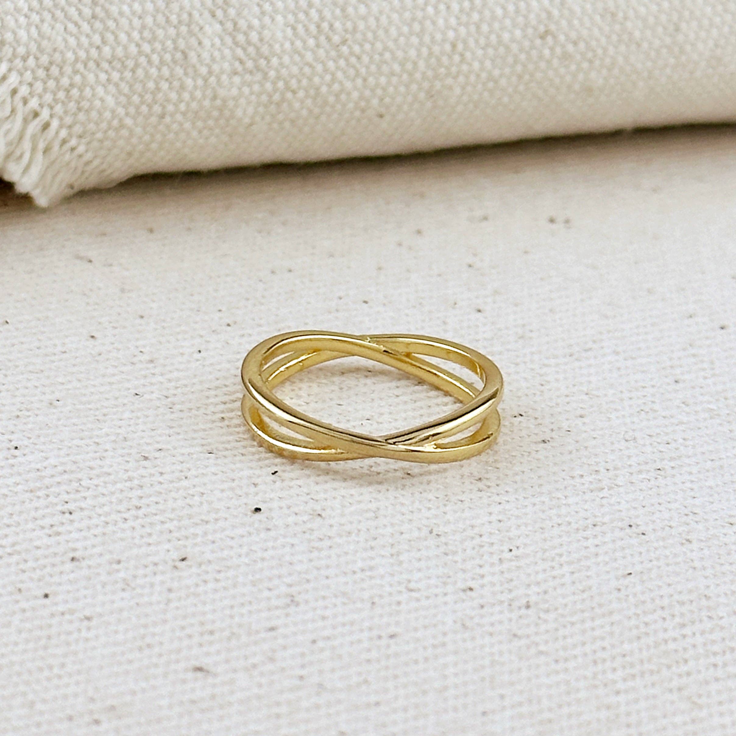 18k Gold Filled X Ring: 1011907 8