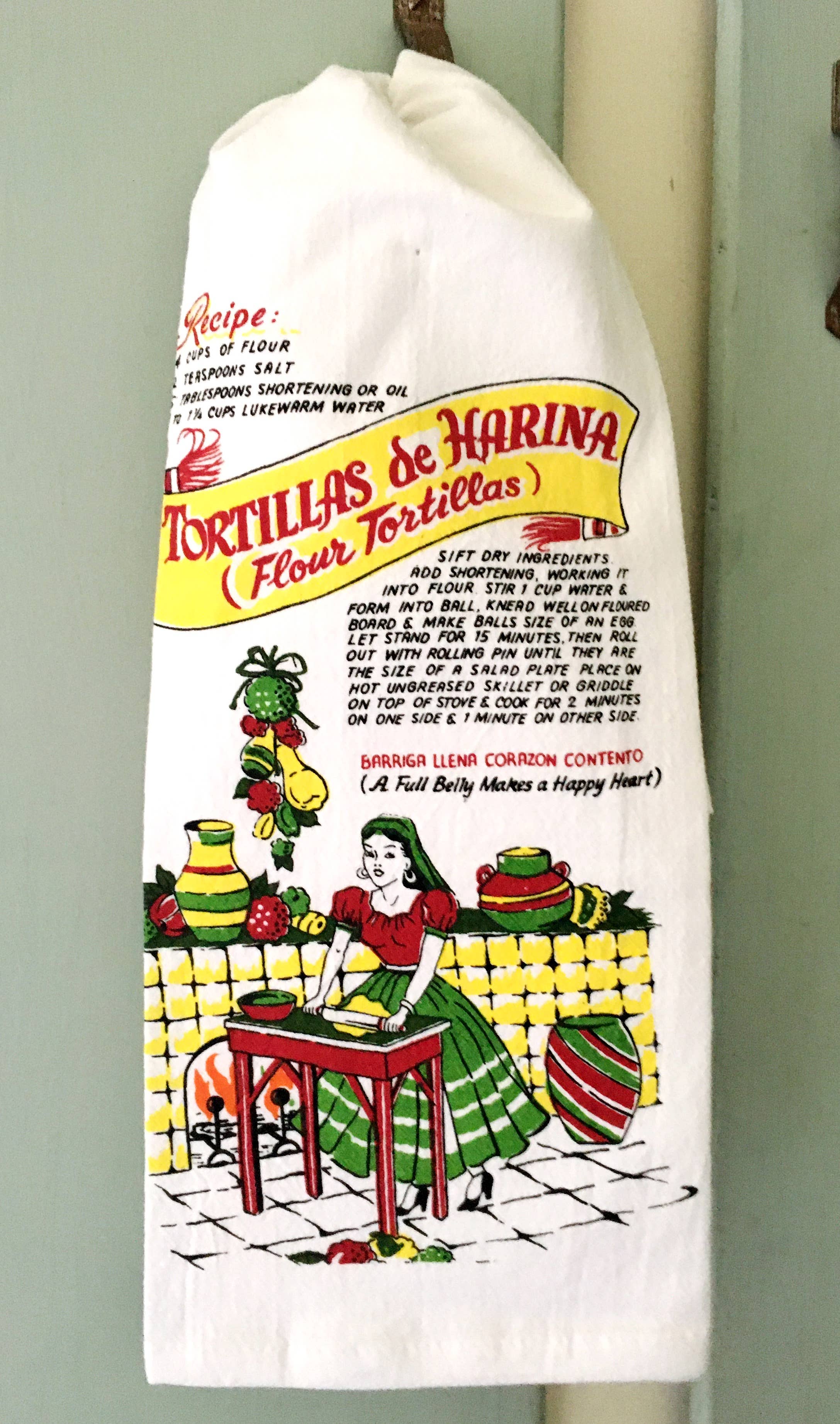 Tortilla Retro Flour Sack Kitchen Tea Towel