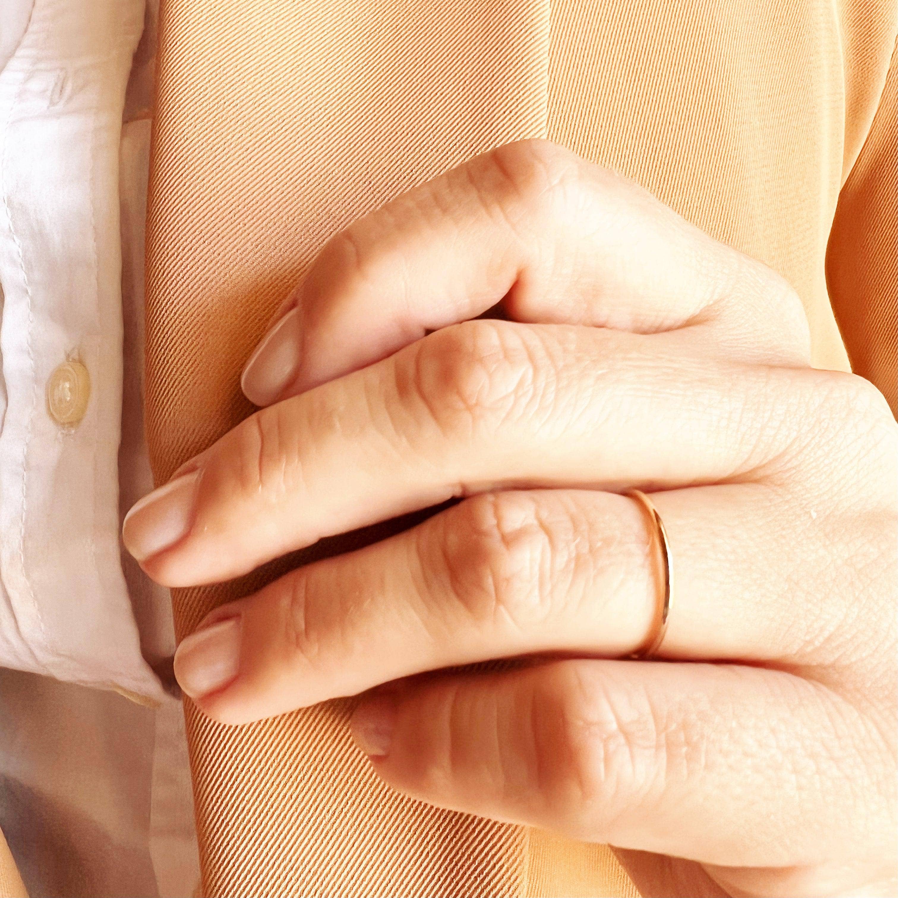 1mm Plain Stackable Ring: Size 8 in 14k Gold Filled