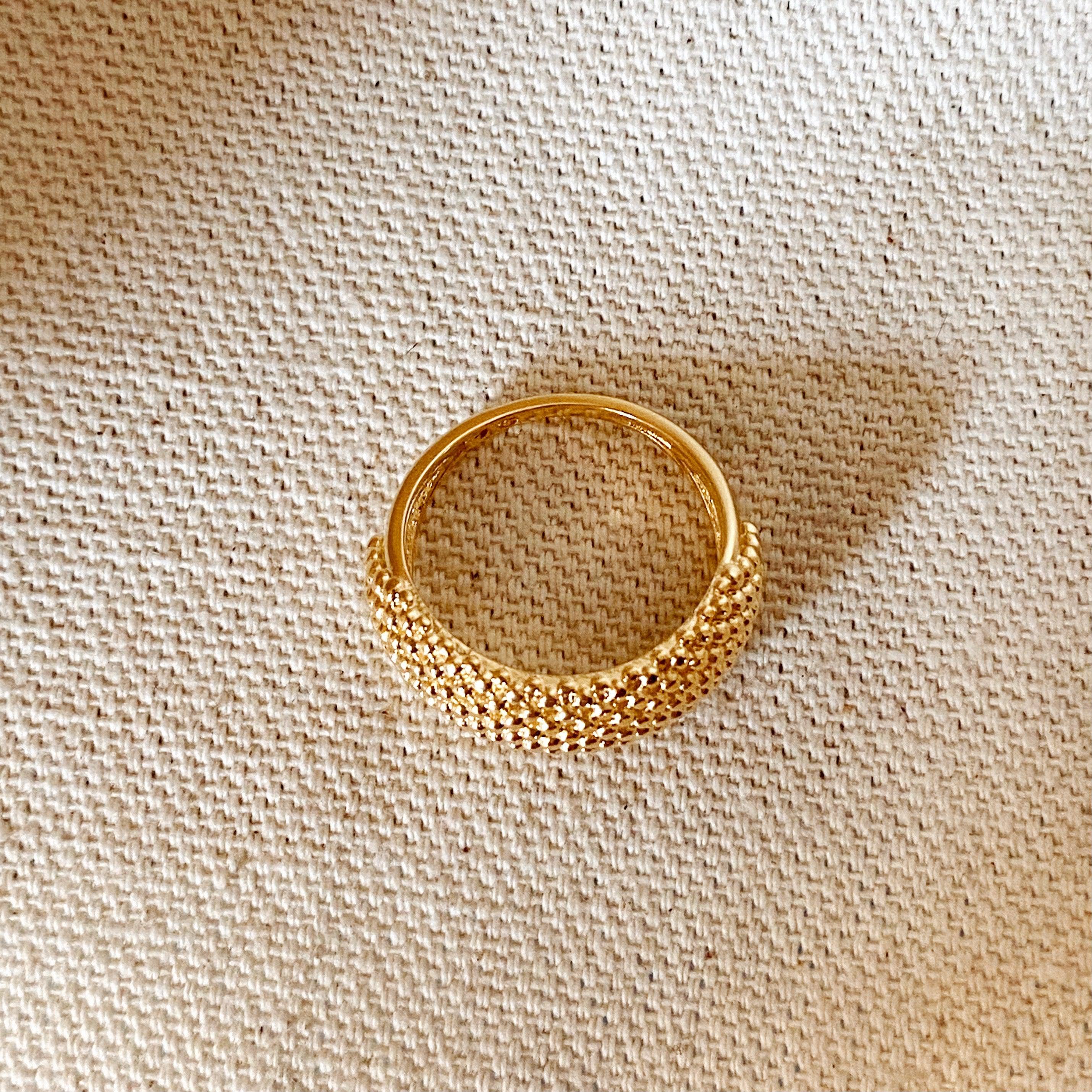 Bead Cluster Ring: Size 6 in 18k Gold Filled