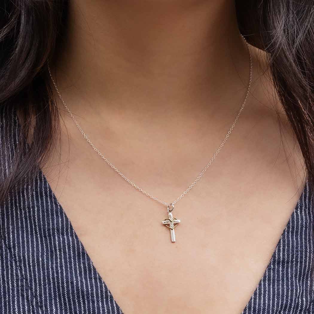 Cross Necklace.  Sterling Silver. Rutledge Exchange is a Boutique Jewelry and Antiques Business in Historic Downtown Camden SC.  
