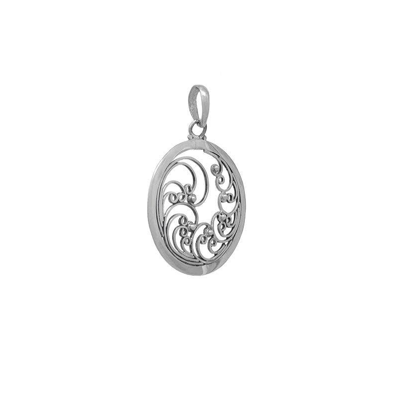 Hokusai Wave Sterling Silver Pendant by SITA