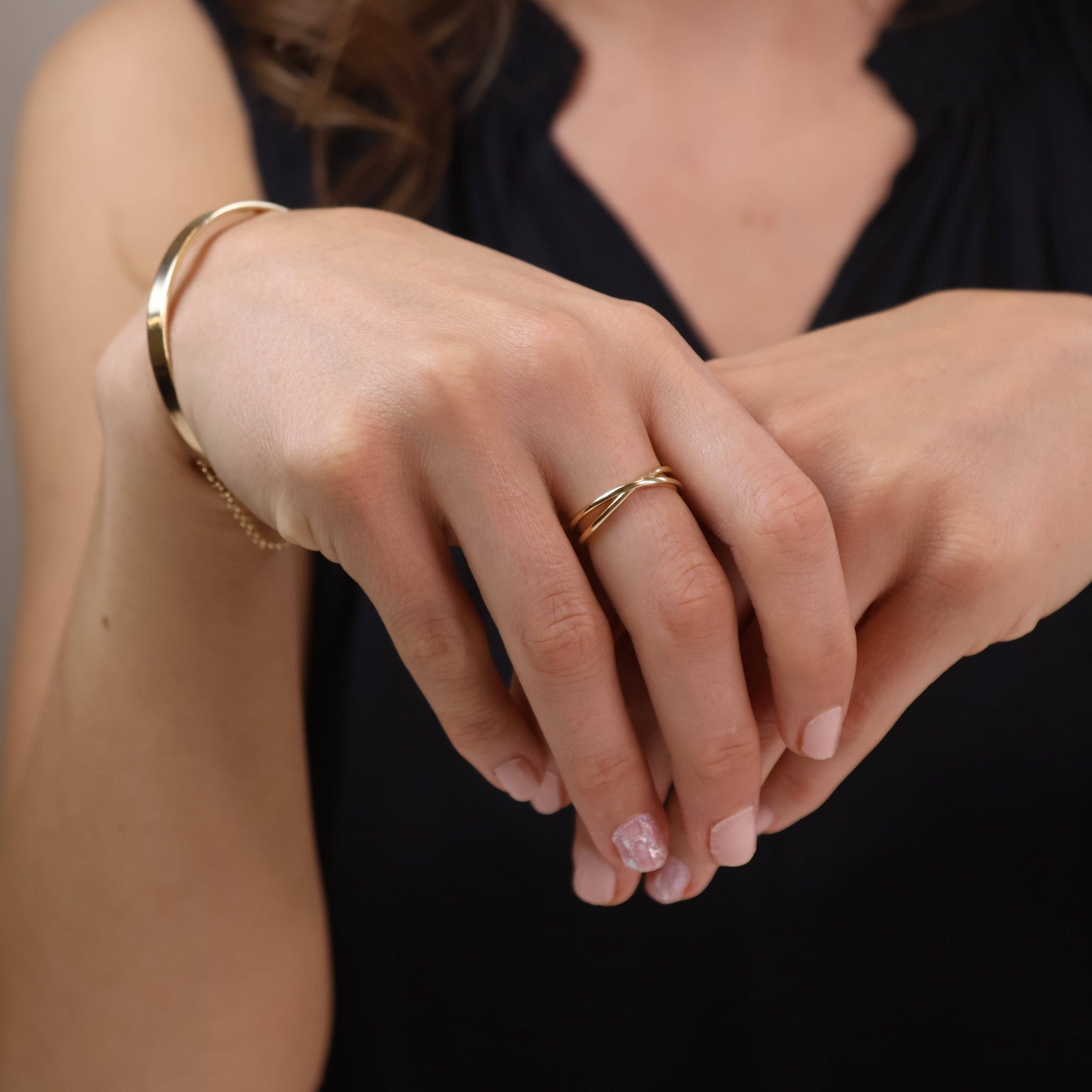 18k Gold Filled X Ring: 1011907 9