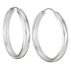 Quebec Sterling Silver Hoop Earrings in Sterling silver by Tiger Mountain Jewelry