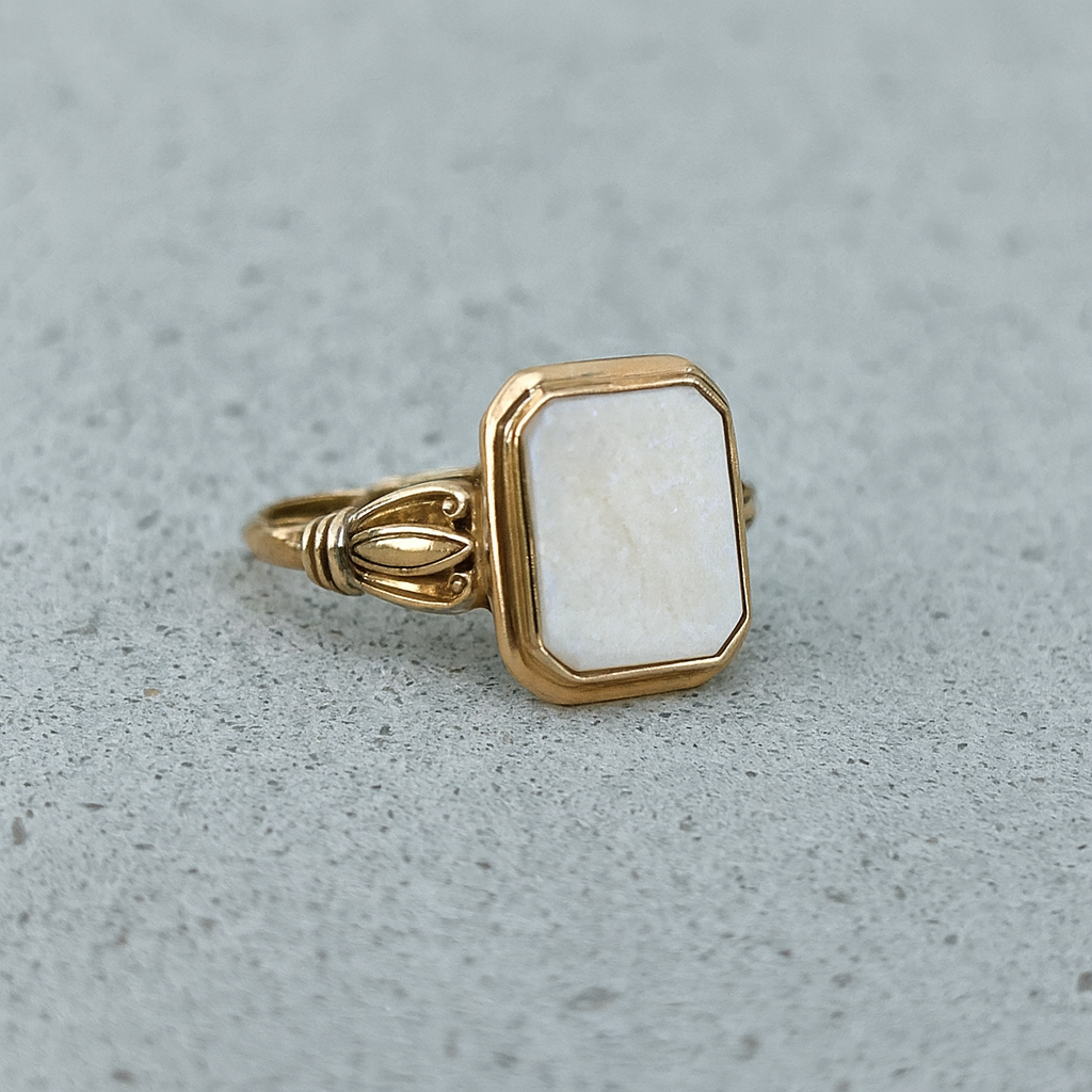Mid-Century Opal Ring in 10k Yellow Gold CPJ-RE 11212025