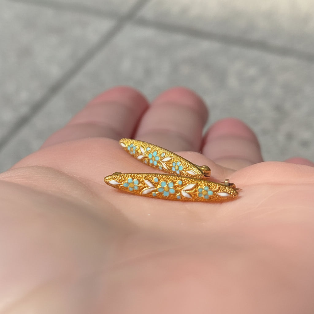 Gold floral lingerie Pins 