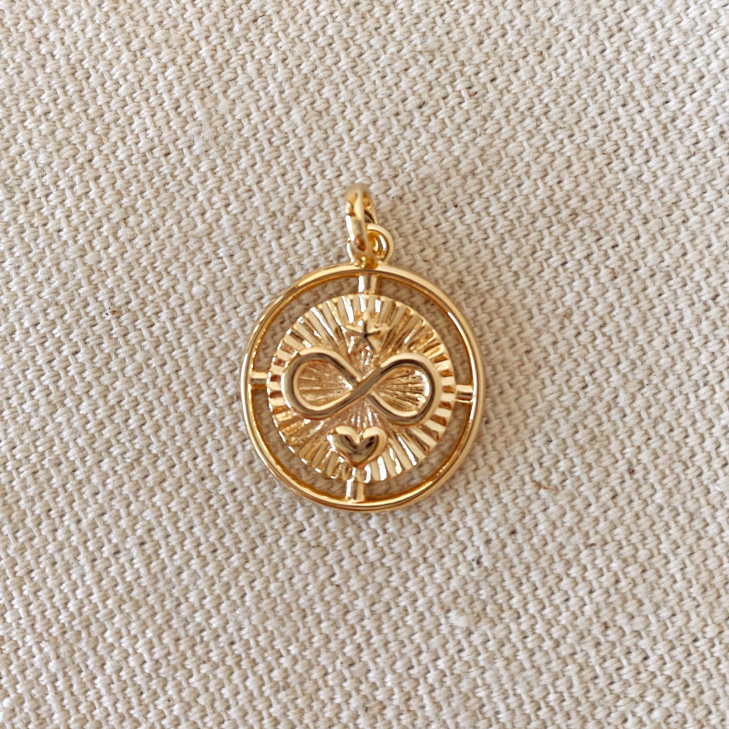 Heart Star Infinity Love Charm in 18k Gold Filled - 1010809