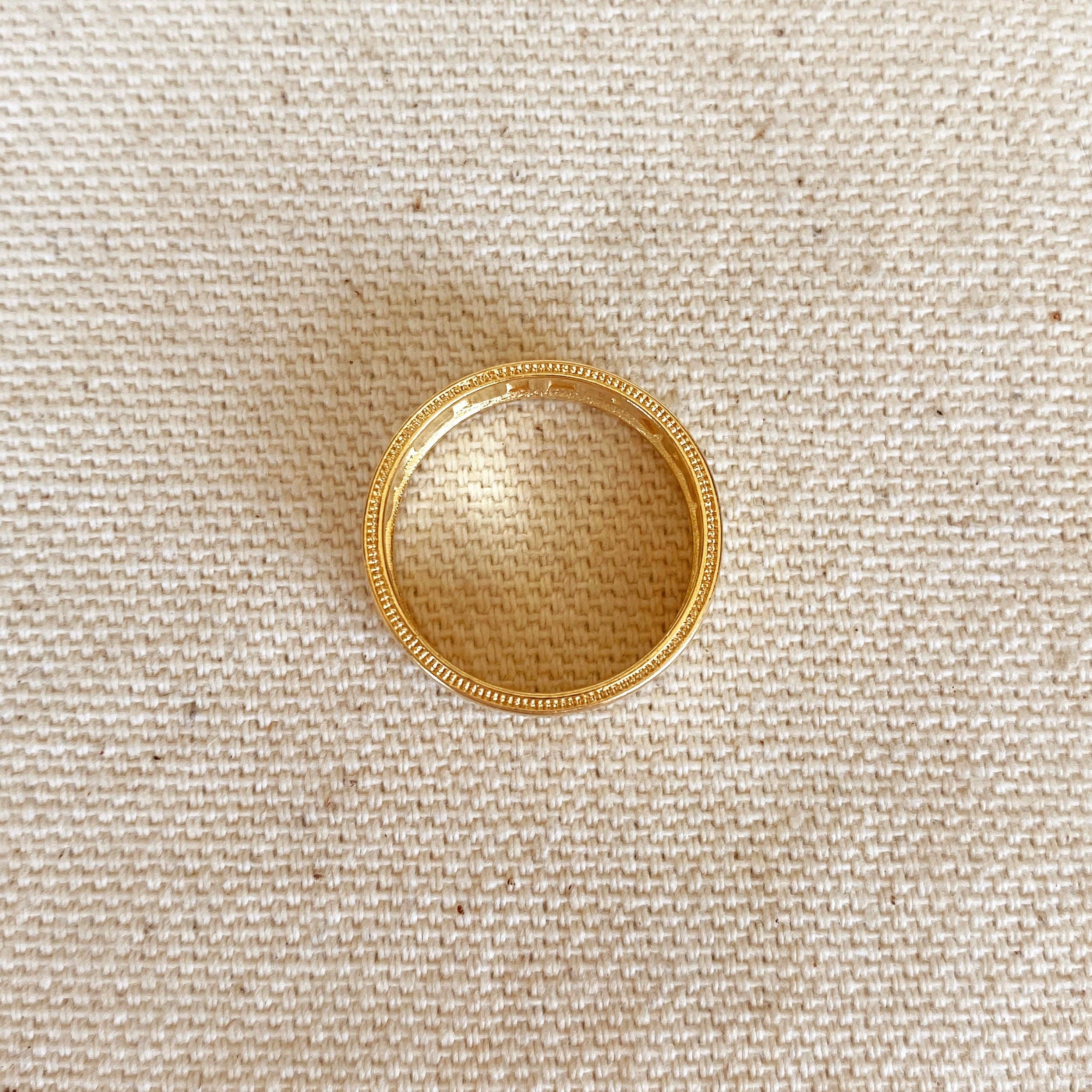 Roman Numeral Band Ring: Size 7 in 18k Gold Filled