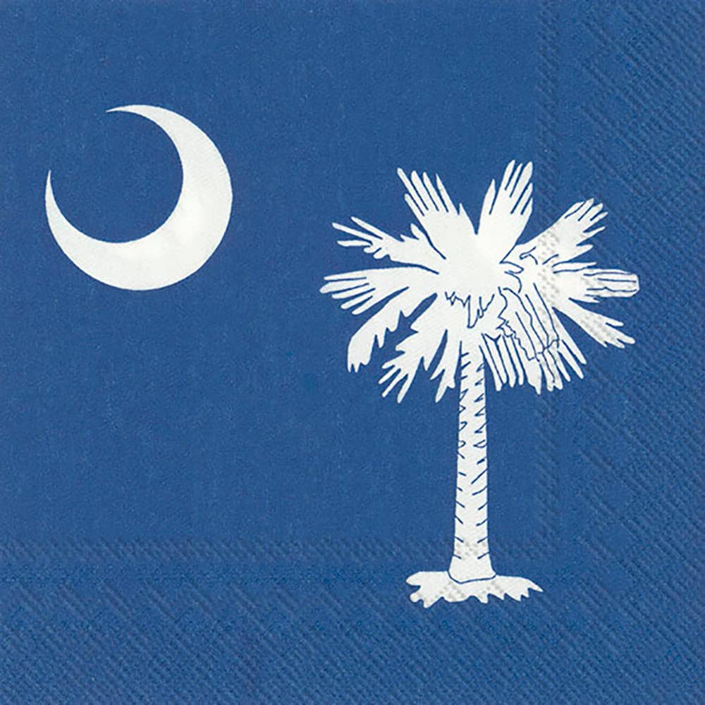 Paper Cocktail Napkin SC South Carolina State Flag  20 count