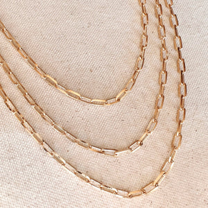 18k Gold Filled Paperclip Link Chain: 18 inches - 1010554-18