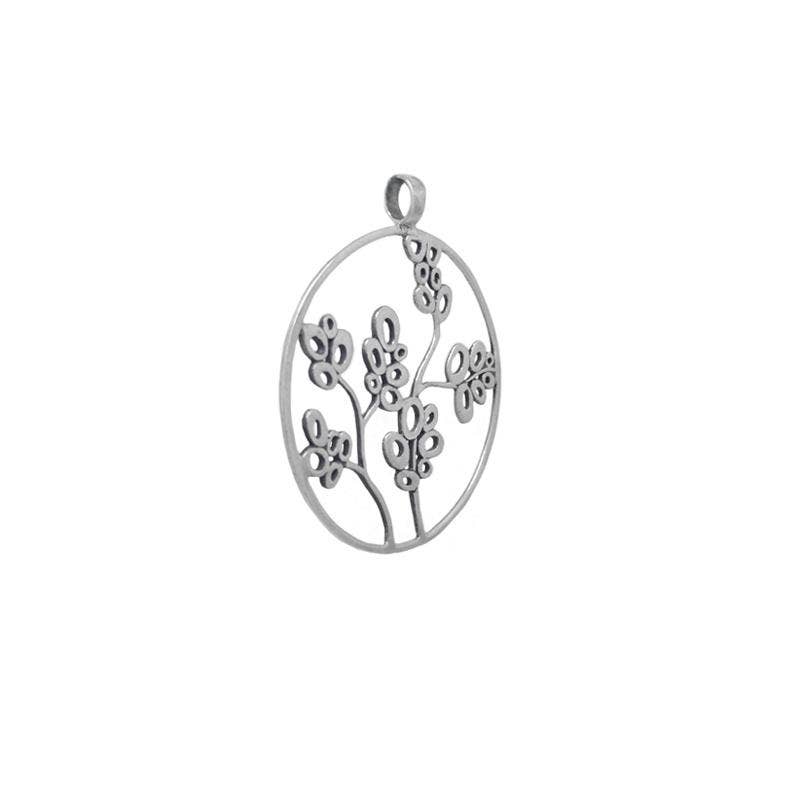 Open Floral Sterling Silver Pendant by SITA