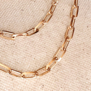 18k Gold Filled Paperclip Link Chain: 18 inches - 1010554-18