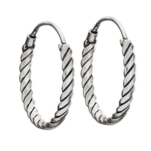 Oslo Hoop Earrings in Sterling Silver by Tiger Mountain Jewelry
