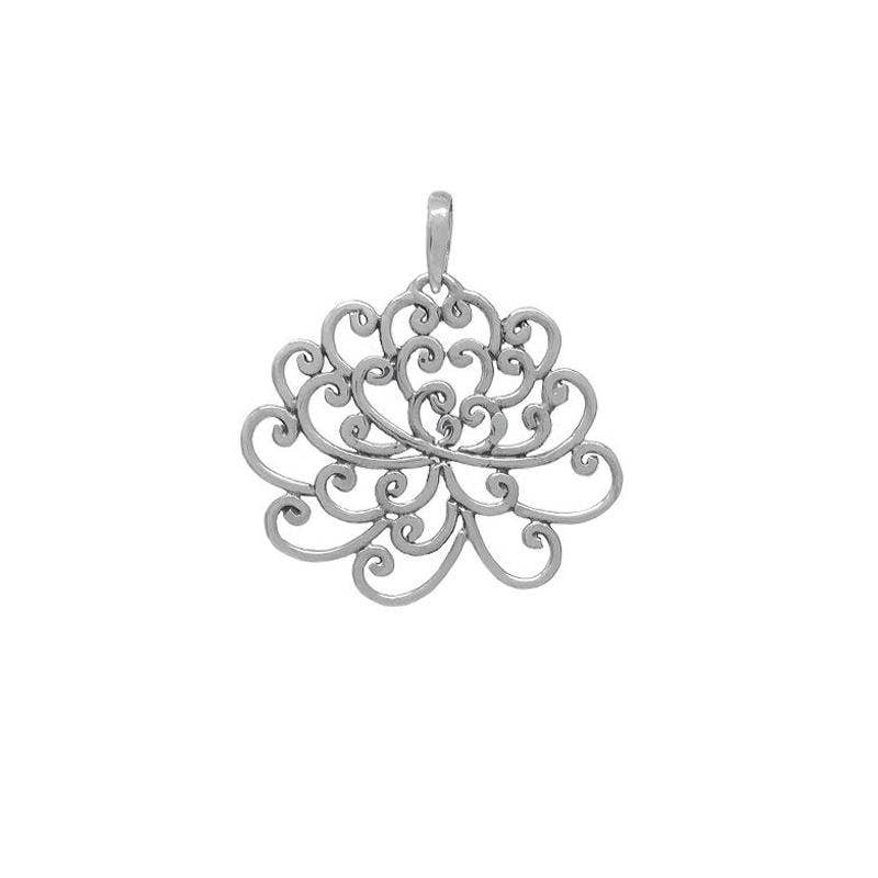 Sterling Silver Mum Pendant