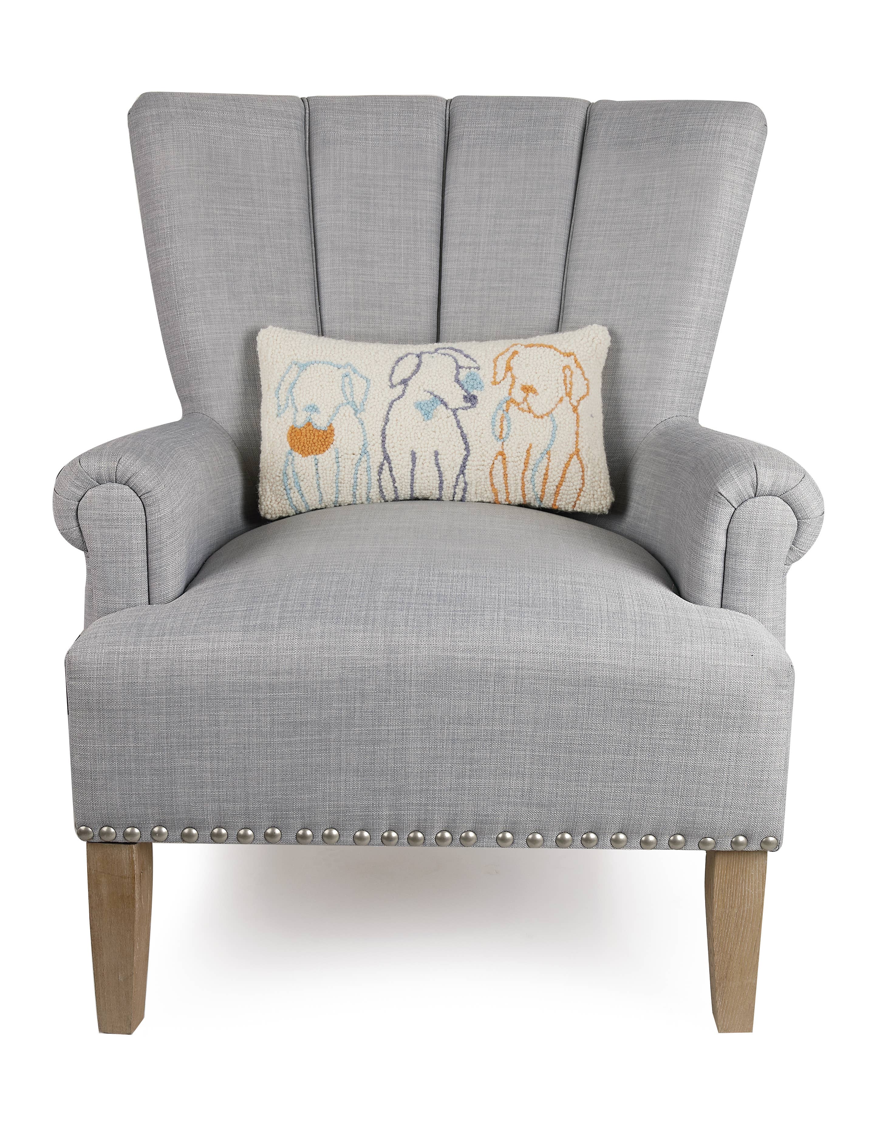Dog Silhouettes Hook Pillow at Rutledge Exchange
