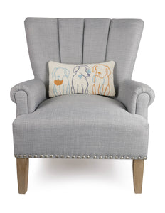 Dog Silhouettes Hook Pillow at Rutledge Exchange