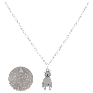 showcases the friendly, dependable nature of bull dogs, highlighting it's lovable smile. This little doggie is ready to play. Pitbull Necklace. Rescue Dog Jewelry at Rutledge Exchange in Camden SC