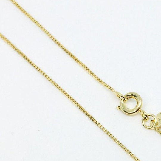 18k Gold Filled Thin Box Chain 0.85mm Thickness  Length: 20 inches 1009902-20