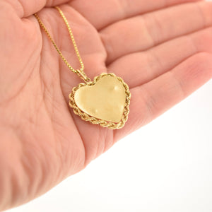 Heart Charm #1 Mom Nice Sized Pendant 10k Yellow Gold