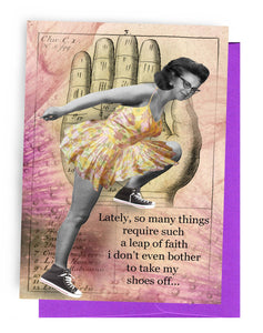 Leap of Faith Greeting Card