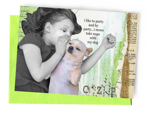 Naps With My Dog Greeting Card