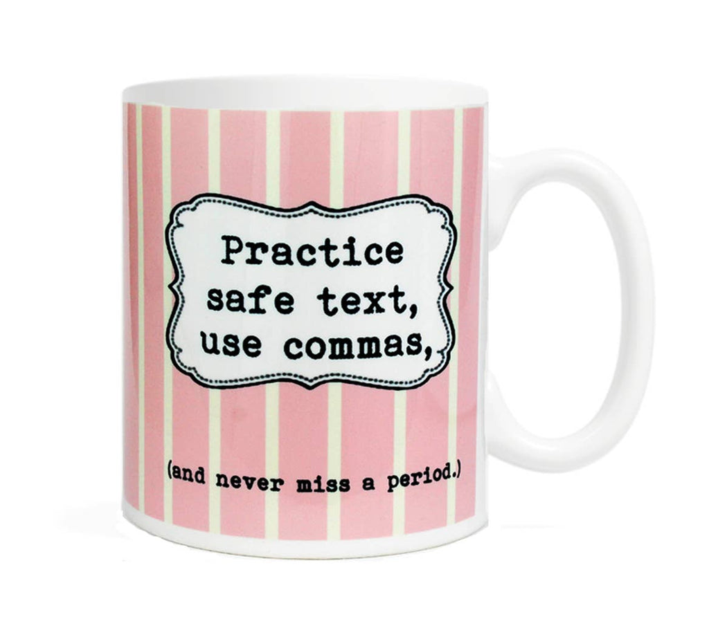 Mug for Book Lover or Book Worm.  This would make a good birthday gift for Grammar Nut. Birthday Idea. Proper Grammar. English Language Gift for Teacher. Perfect gift for a reader.