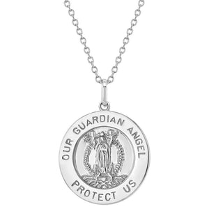 Guardian Angel Religious Medal Teens Pendant Necklace
