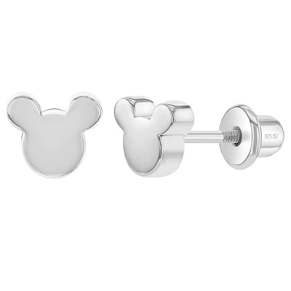 Teenie Mouse Baby Kids Earrings - Sterling Silver