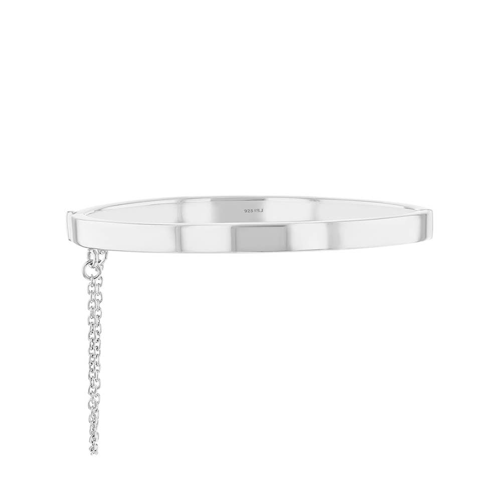 5.15" Polished Round Bangle Baby Toddler - Sterling Silver