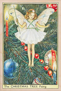CHRISTMAS TREE FAIRY -  Wooden Postcard - Christmas Card