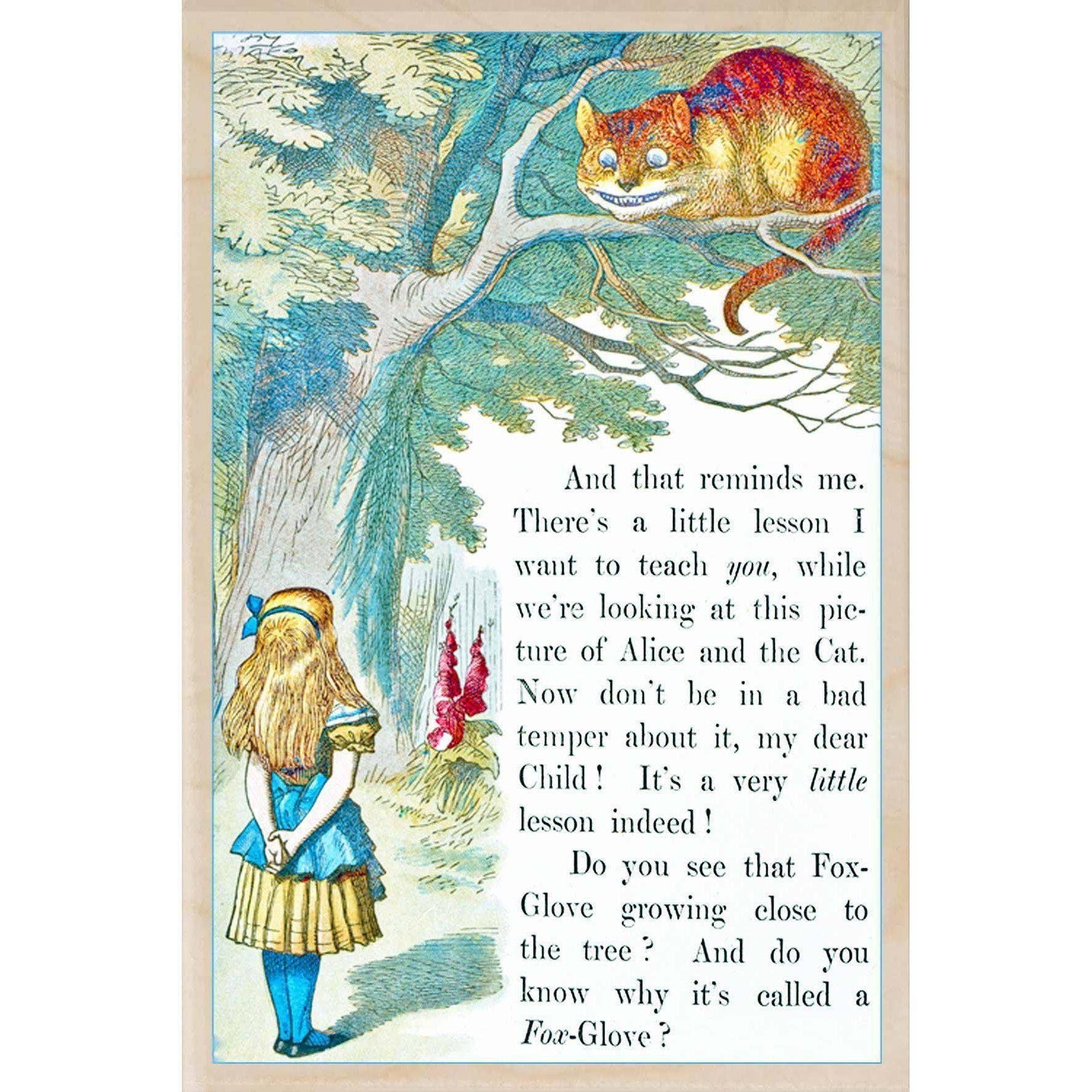 Alice in Wonderland - THE CHESHIRE CAT - Wooden Postcard Company