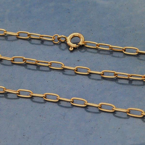 Gold Filled Mini Paperclip Chain Necklace
