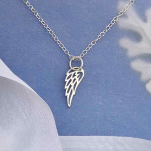 Sterling Silver 18 Inch Tiny Wing Necklace