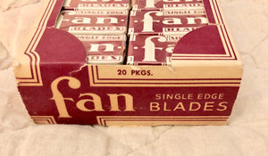 NOS Fan Single Edge Blades New Old Stock Sealed 20 Packs in Case