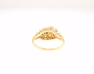 14k Yellow Gold Diamond Fashion Cluster Ring 3/4 carat