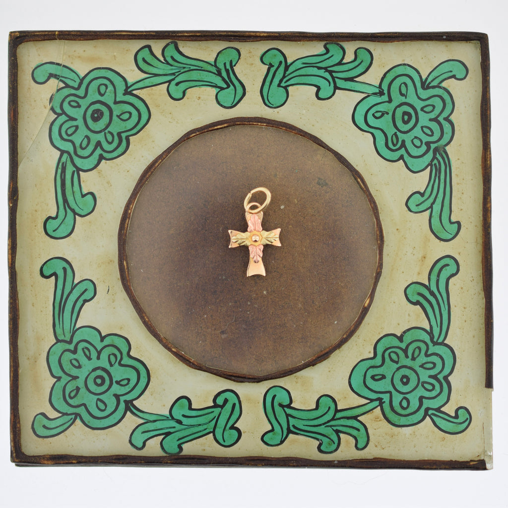 Vintage Black Hills 10k Gold Pendant - Petite Cross Charm
